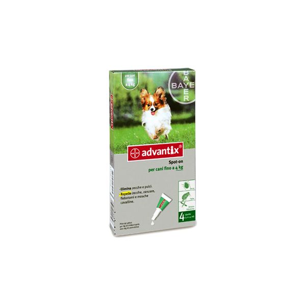 ADVANTIX® Spot-On Cani fino 4 kg. 4 Pipette Monodose