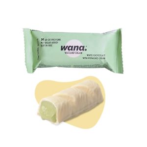 WANA Waffand'Cream Barretta Cioccolato Bianco con crema al Pistacchio 43 g.
