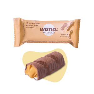 WANA Waffand'Cream Barretta Cioccolato Gianduia con Ripieno di Burro d’Arachidi 43 g.
