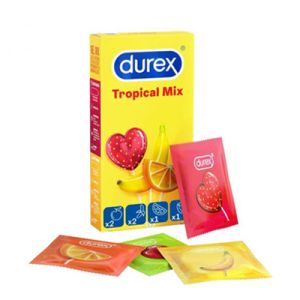 DUREX Tropical 6 Profilattici Colorati e Aromatizzati