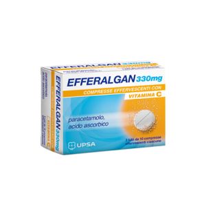 EFFERALGAN® 330 mg. 20 Compresse Effervescenti con Vitamina C
