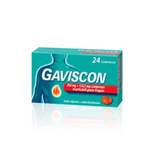 GAVISCON® 250 mg.+133,5 mg. 24 Compresse Aroma Fragola
